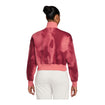 Women's Nike USA Cropped Phoenix Fleece Red 1/2 Zip - Back View