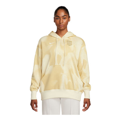Women's Nike USA Fleece Yellow Hoodie - Front View