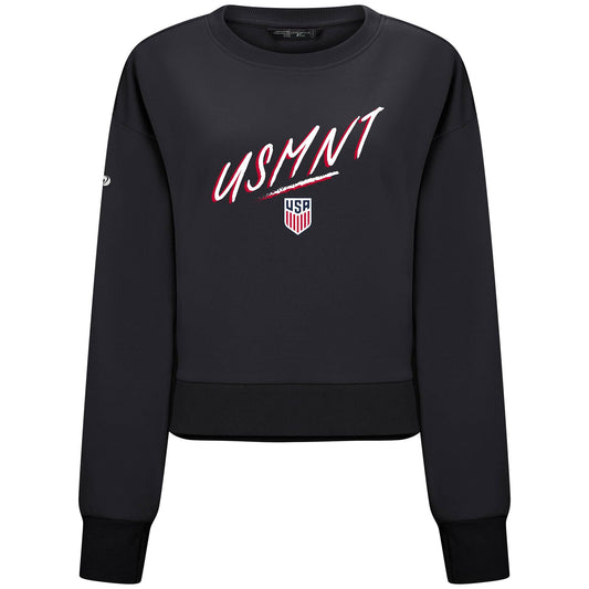 Ladies USMNT Levelwear Judd Black Crewneck