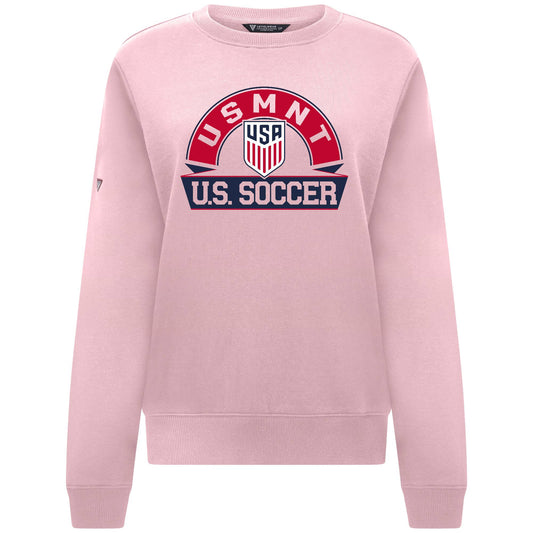 Ladies USMNT Levelwear Yvette Pink Crewneck Sweatshirt