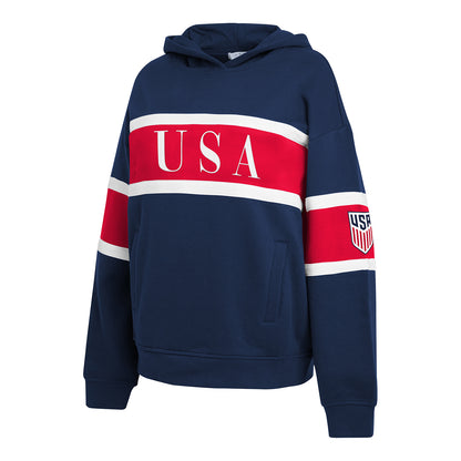 Women's Wear by Erin Andres Pull Over Hooded USA Sweatshirt