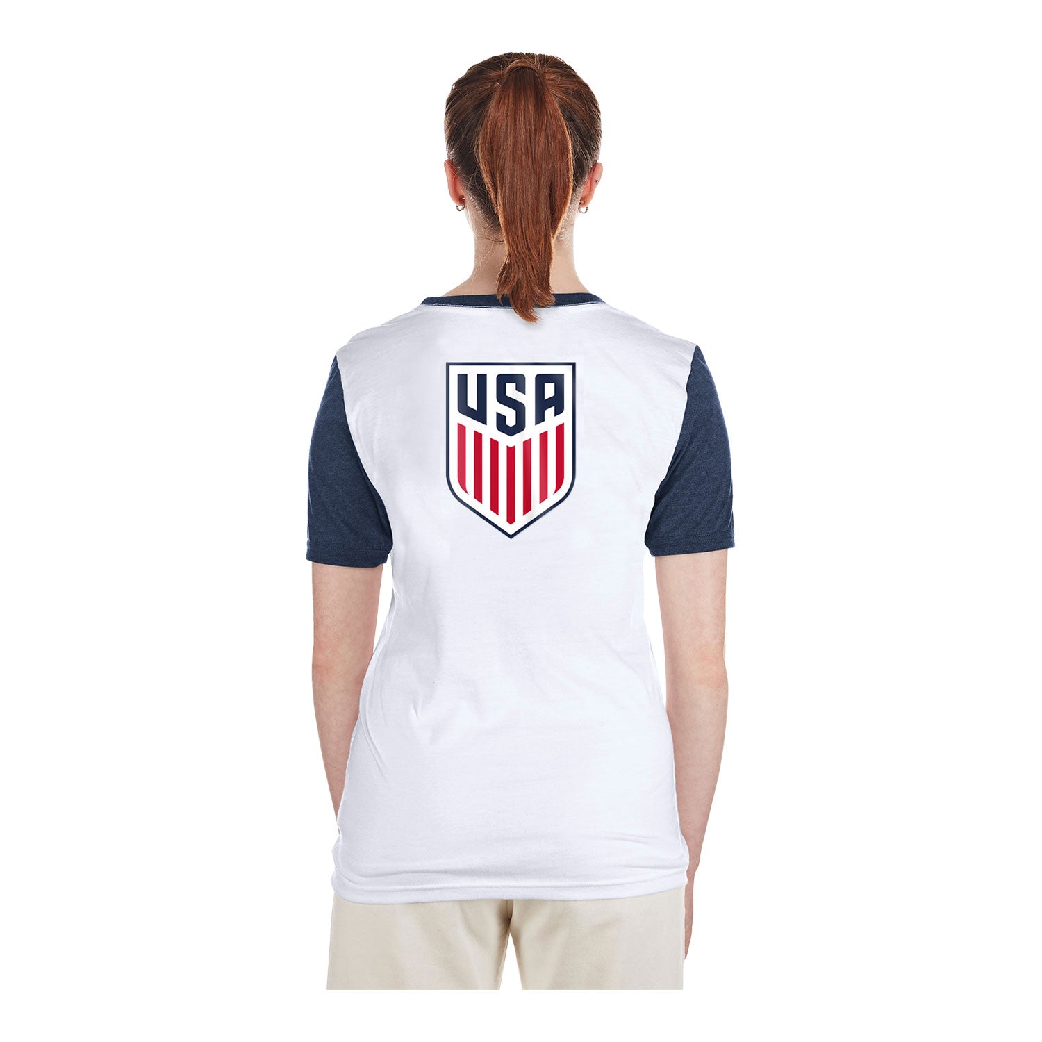 Women's New Era USMNT Sash Short Sleeve Tee - Back View