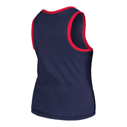 Women's New Era USMNT Navy Heathered Tank - Back View