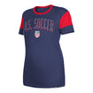 Women's New Era USMNT Navy Cropped Tee - Front Side View