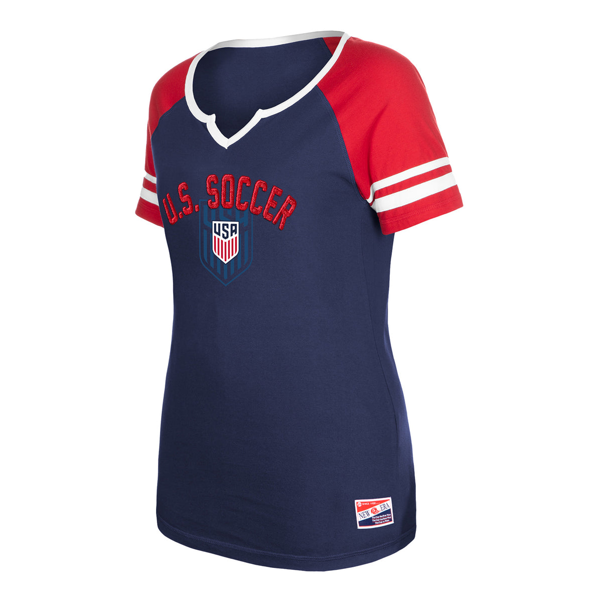 Women's New Era USMNT Echo Navy Tee - Front Side View