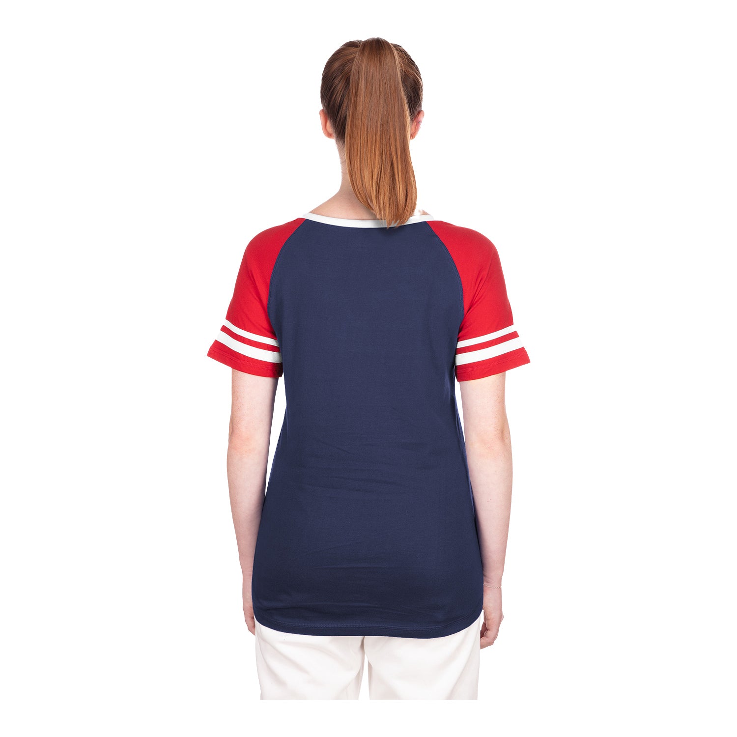 Women's New Era USMNT Echo Navy Tee - Back View