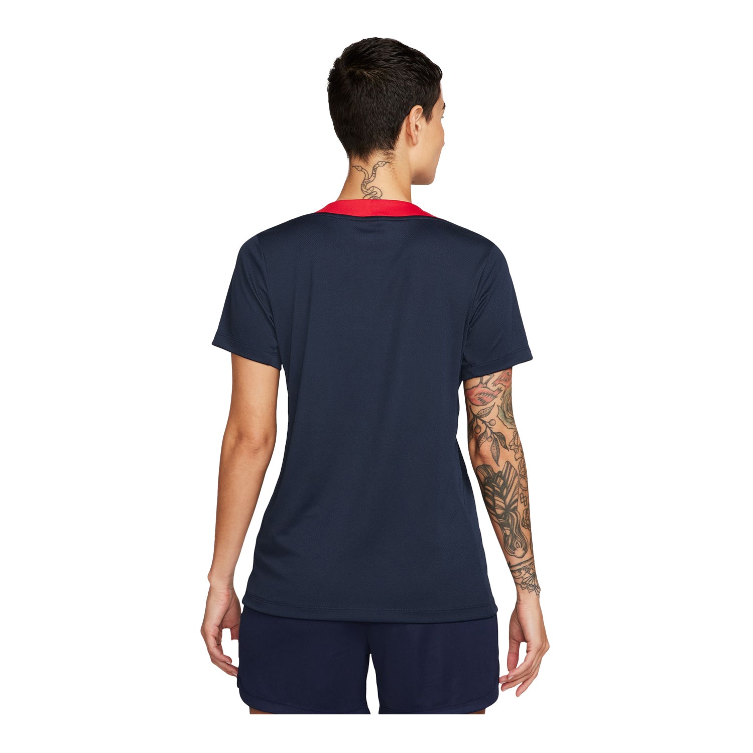 Women's Nike USA VW Strike Navy Top - Back View