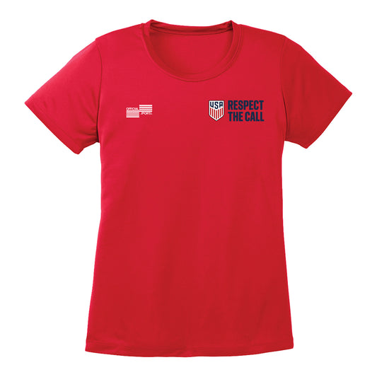 Women's U.S Soccer Respect The Call Red T-Shirt