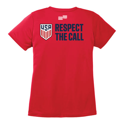Women's U.S Soccer Respect The Call Red T-Shirt