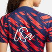Women's Nike USMNT 2023 VW Pre-Match Red Top - Back View