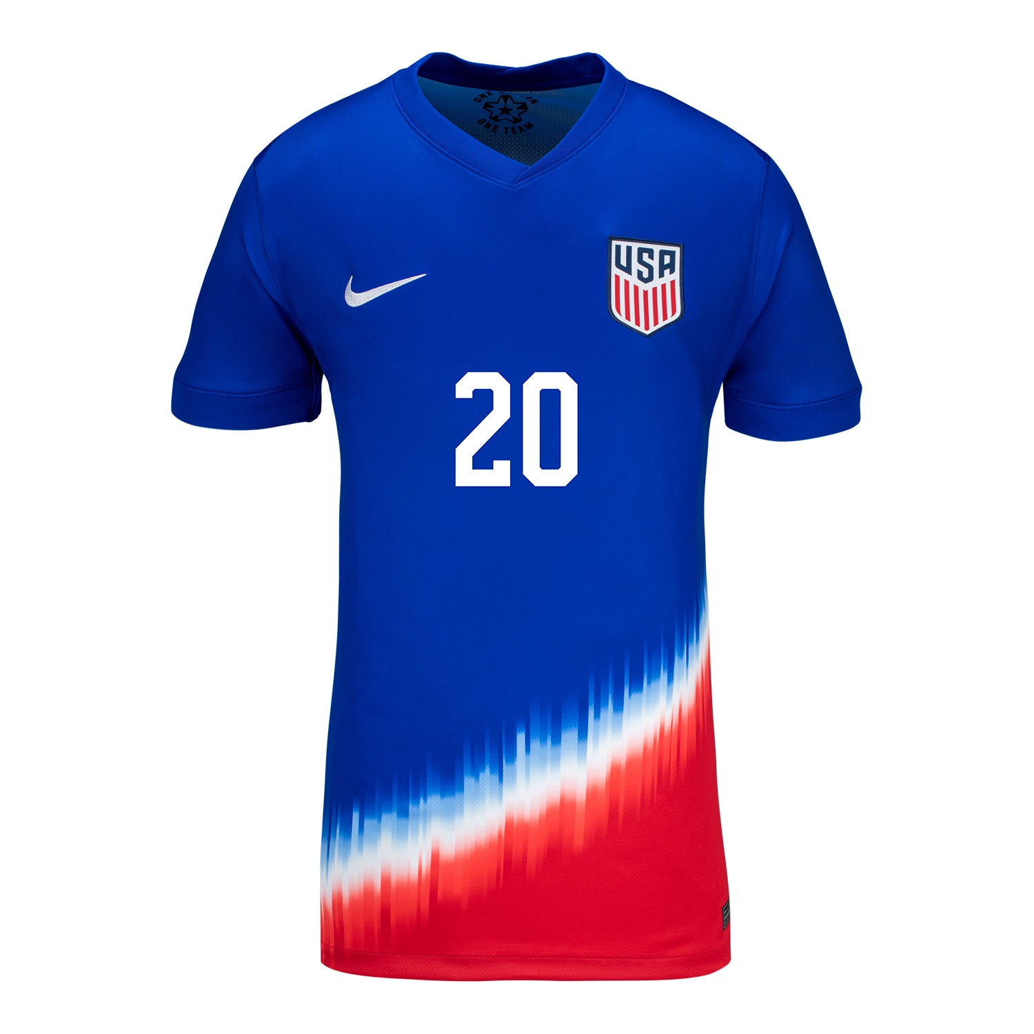 Women's Nike USMNT 2024 American Icon Away Balogun 20 Stadium Jersey - Front View