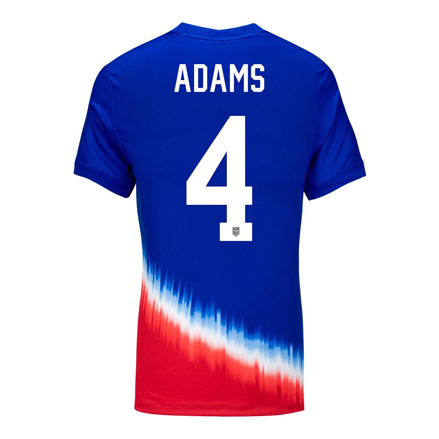 Women's Nike USMNT 2024 American Icon Away Adams 4 Stadium Jersey - Back View