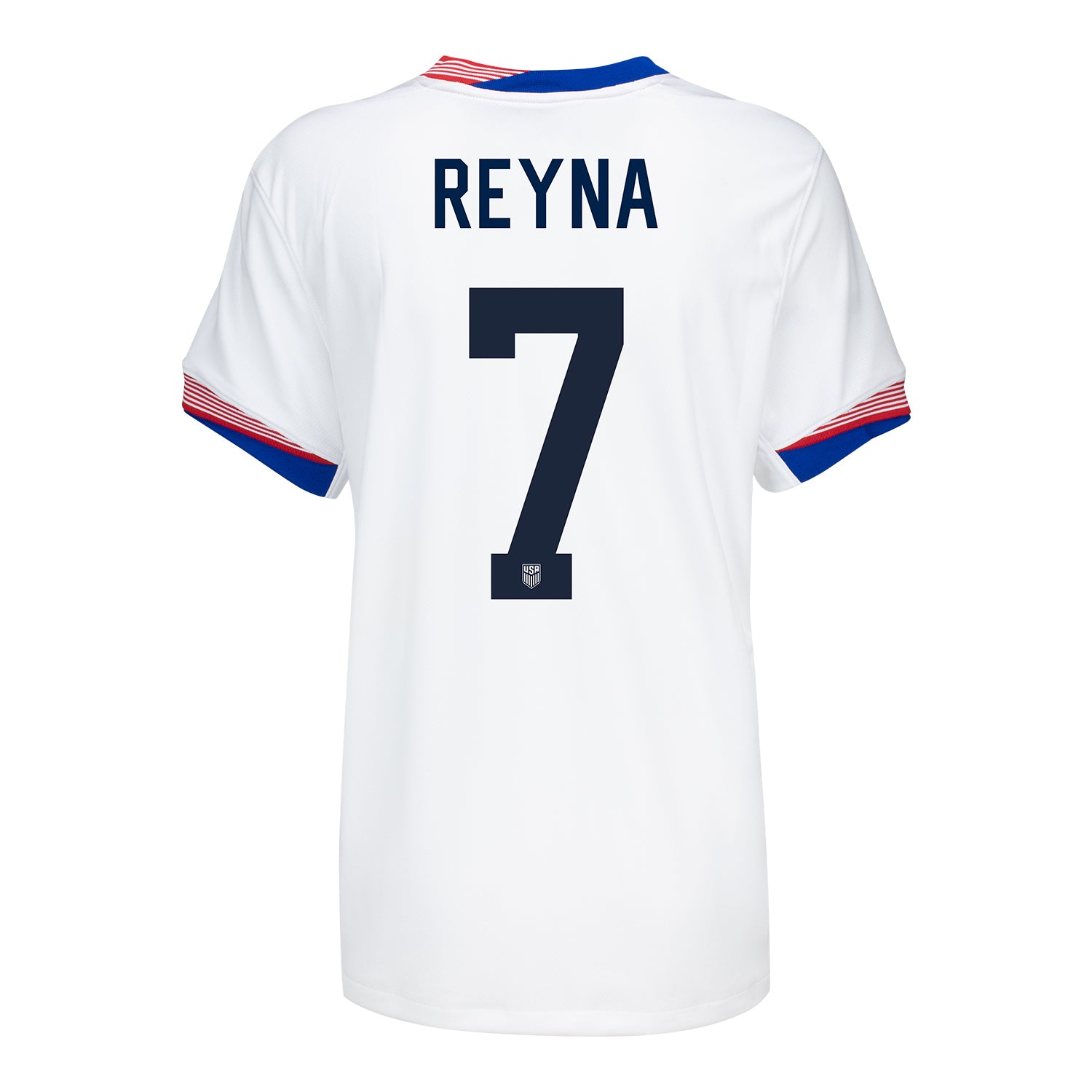 Women's Nike USMNT 2024 American Classic Home Reyna 7 Stadium Jersey - Back View