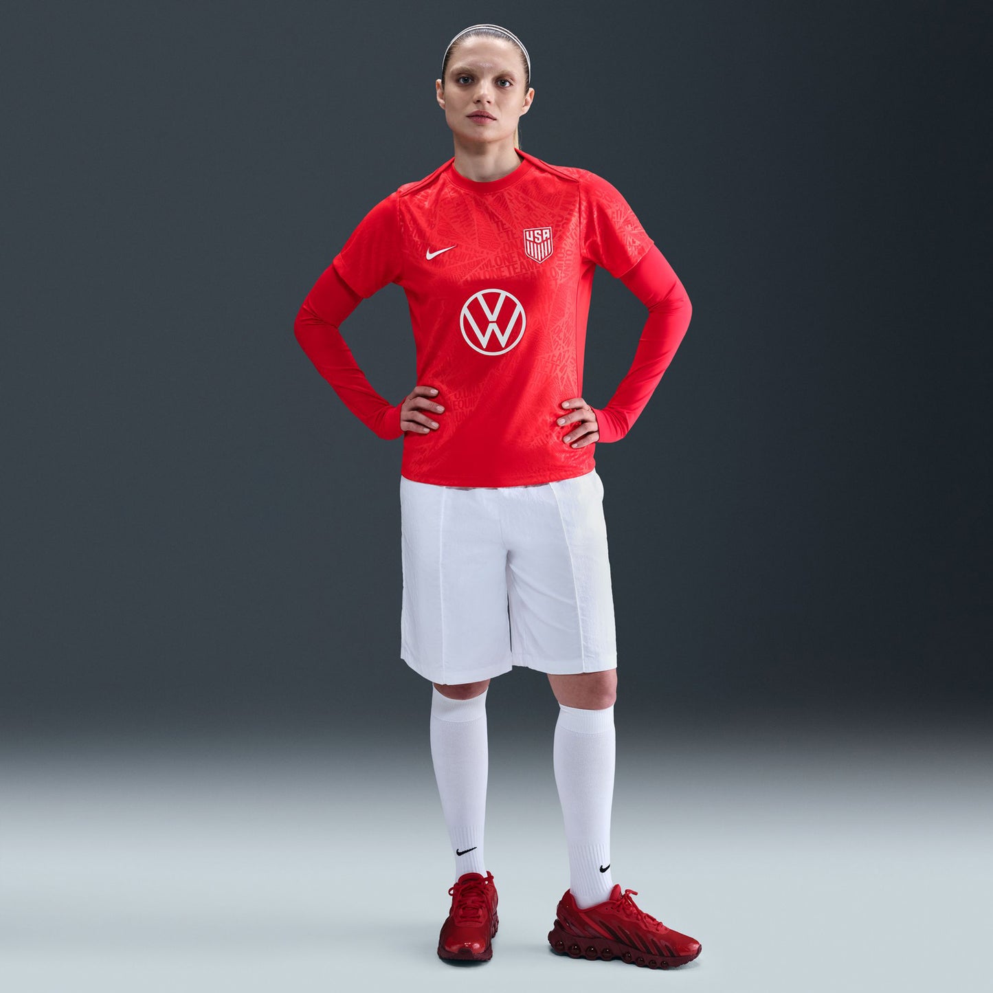 Women's Nike USA 2025 Pre-Match Top