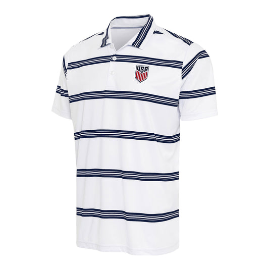 Men's Antigua USMNT Groove White Polo - Front View
