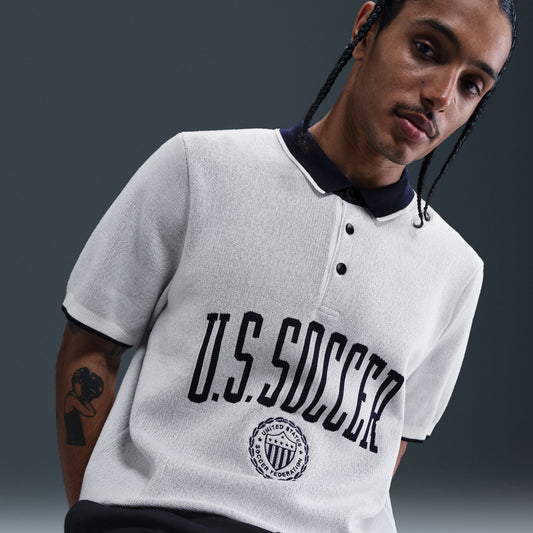 Men's Nike USA Retro 1986 Club Knit Grey Polo