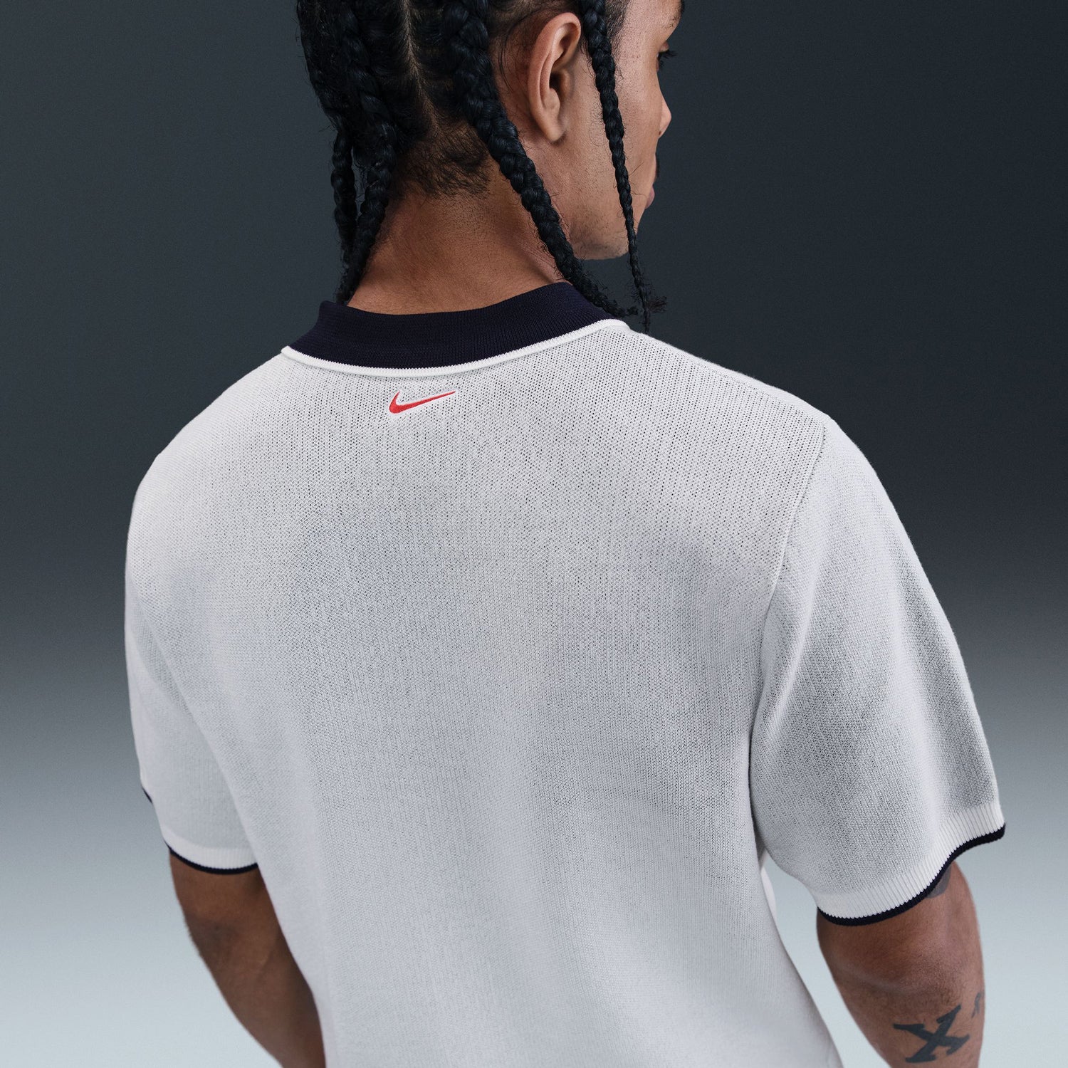 Men's Nike USA Retro 1986 Club Knit Grey Polo