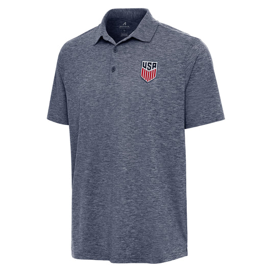Men's Antigua USMNT Par 3 Navy Polo