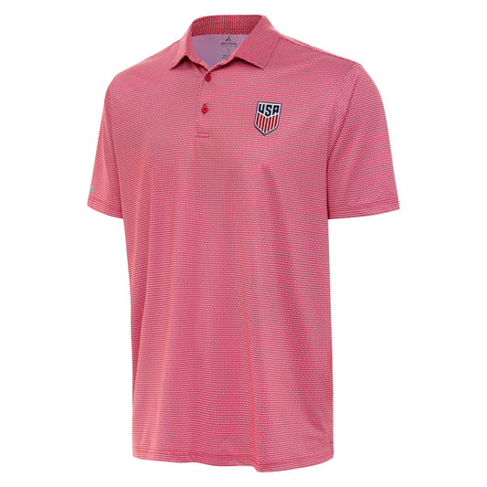 Adult Antigua USMNT Rings Red Polo