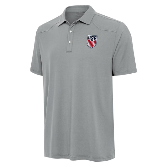 Men's Antigua USMNT Western Gray Polo