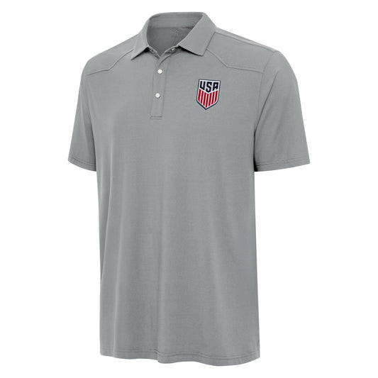 Adult Antigua USMNT Western Gray Polo