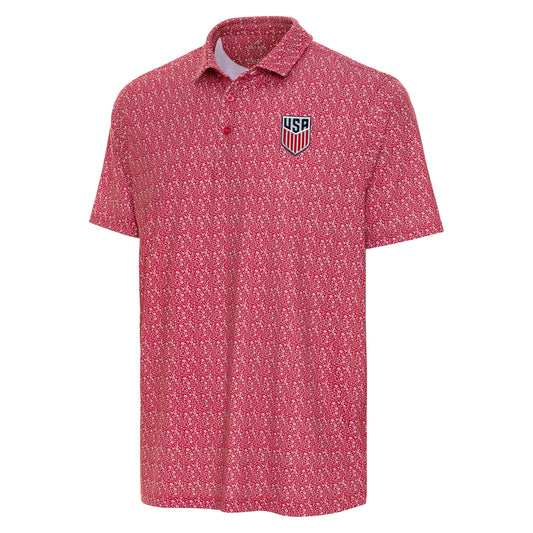 Men's Antigua USMNT Botanic Red Polo