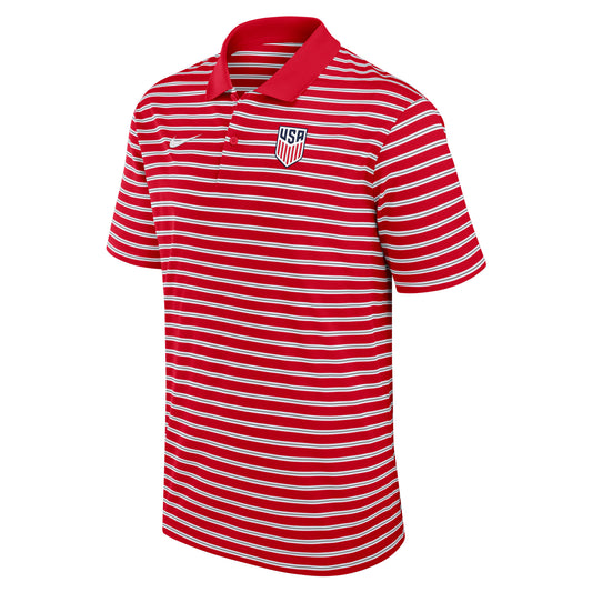 Men's Nike USA Crest Red and White Polo