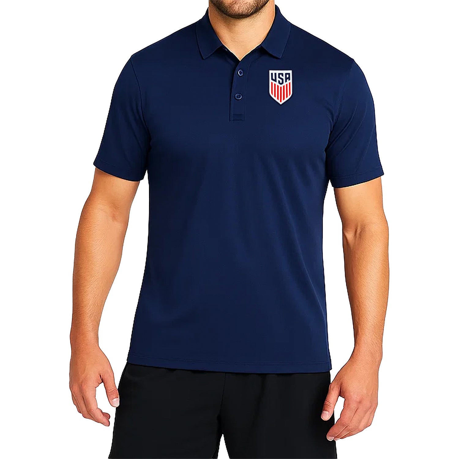 ICON SPORTS USA サッカー シャツ ネイビー Sサイズ Men's Icon Sports US Soccer Navy Polo – U.S. Soccer Store®