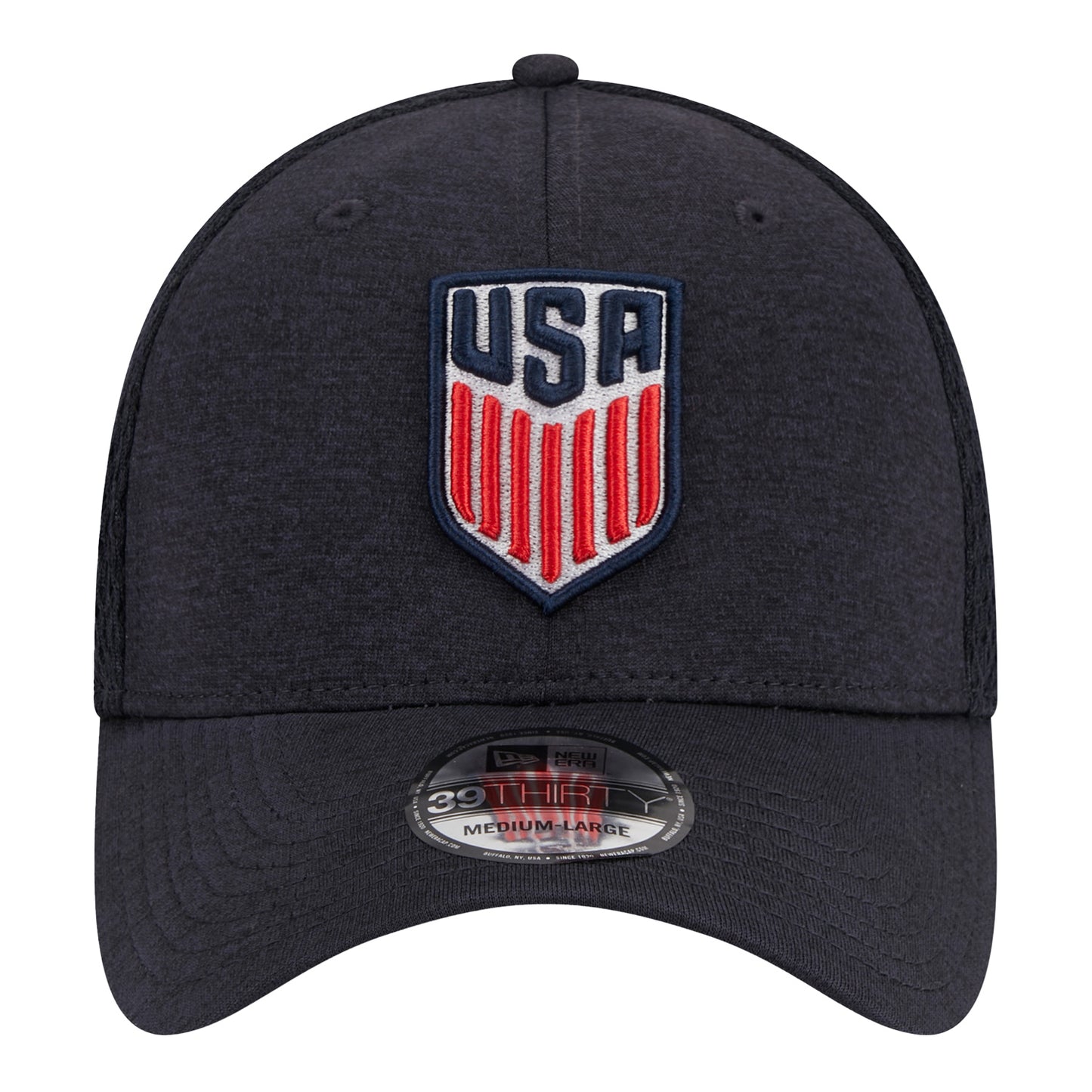 Adult New Era USMNT 39Thirty Navy Hat - Front View