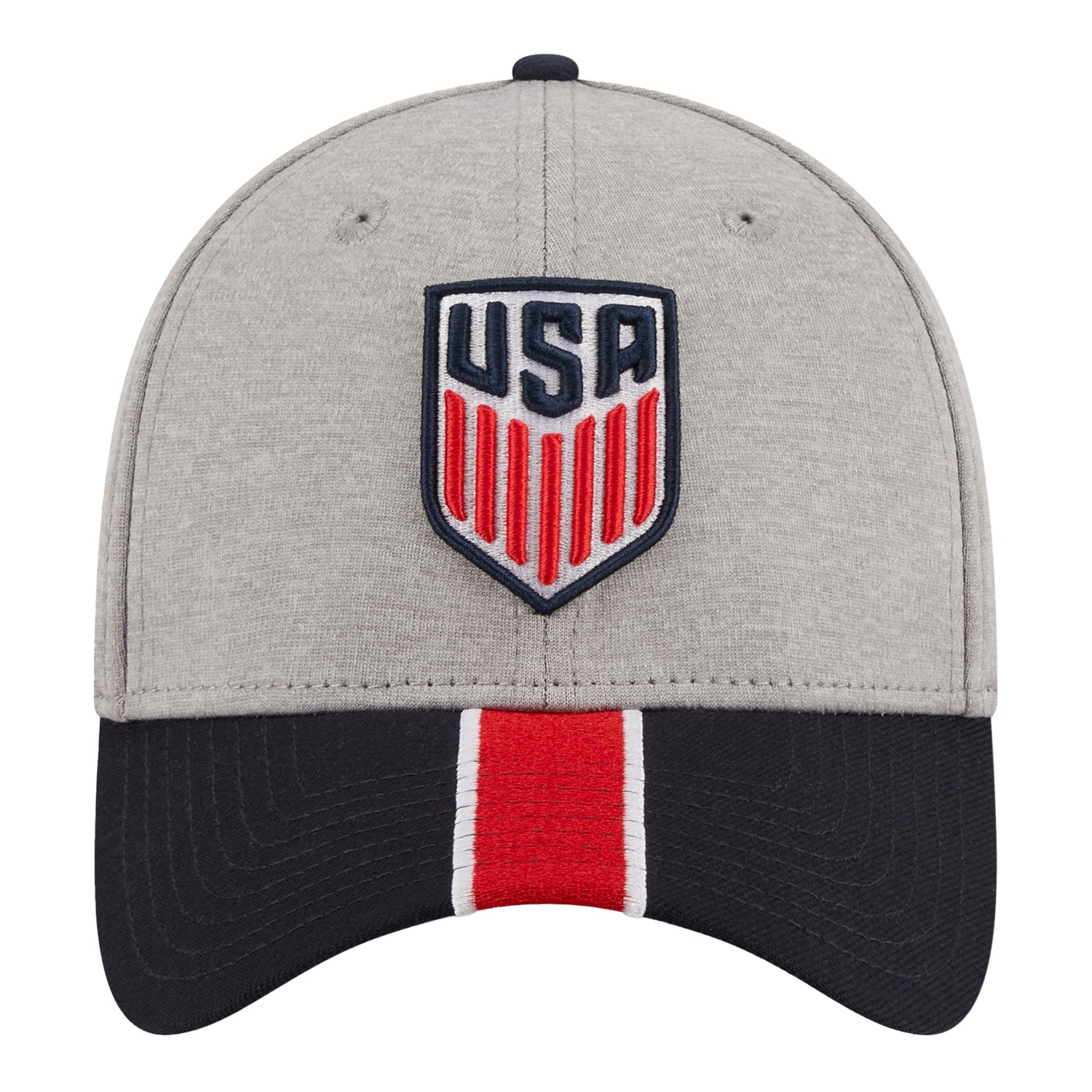Adult New Era USMNT 39Thirty Grey Hat - Front View