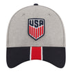 Adult New Era USMNT 39Thirty Grey Hat - Front View
