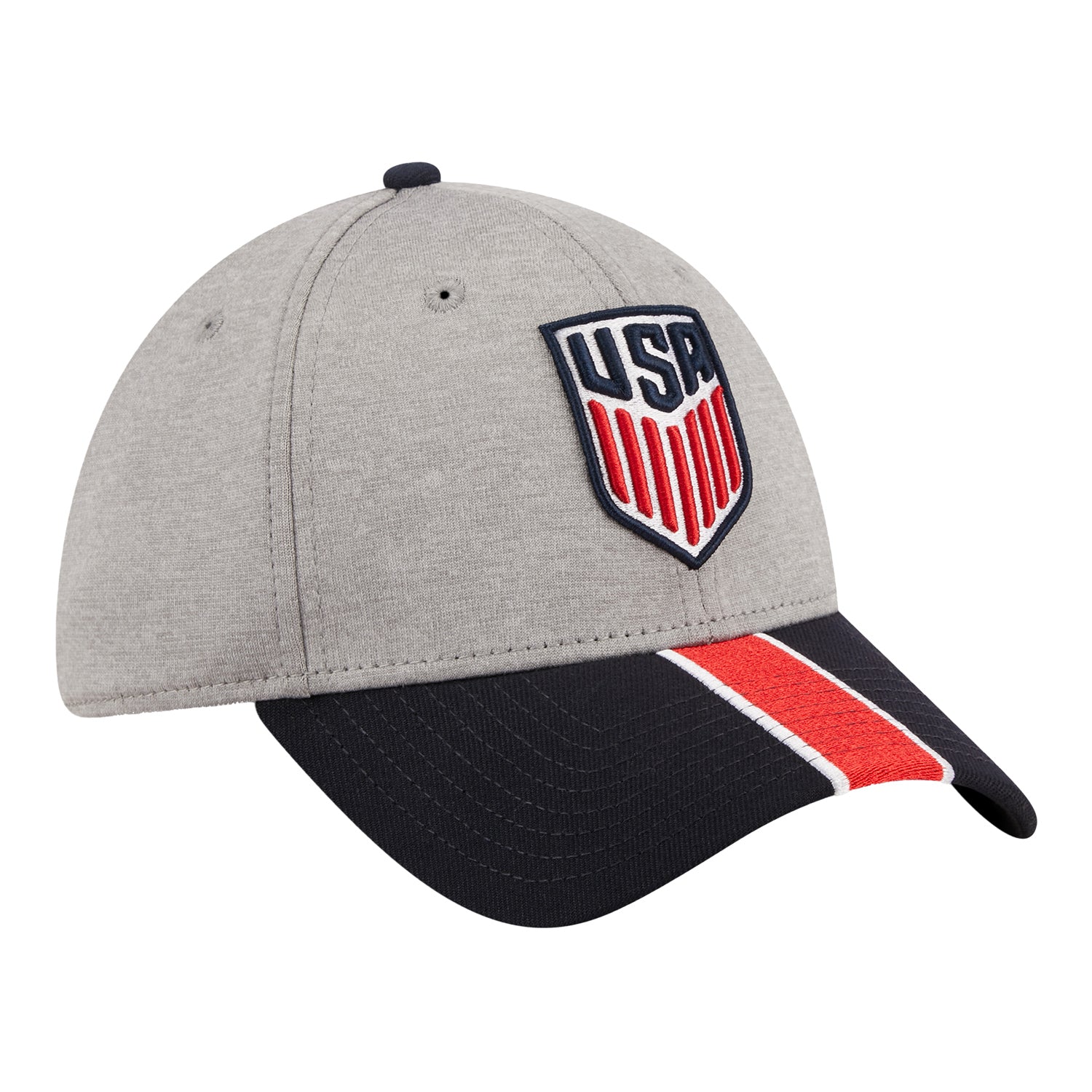 Adult New Era USMNT 39Thirty Grey Hat - Side View