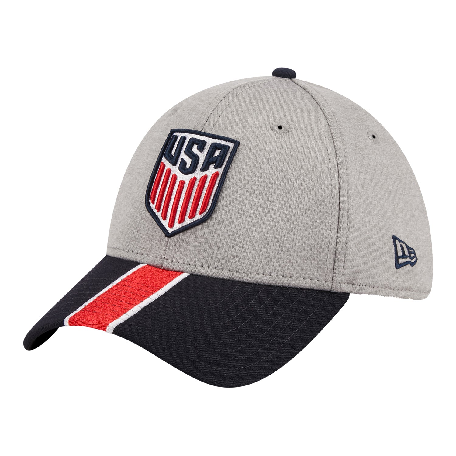 Adult New Era USMNT 39Thirty Grey Hat - Side View