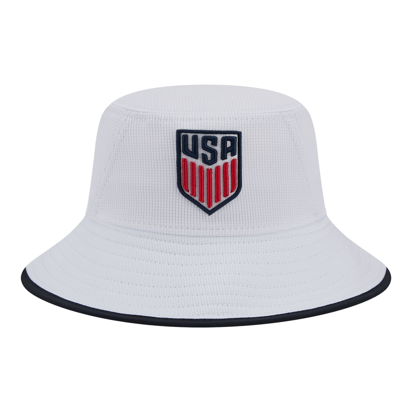 Adult New Era USMNT White Bucket Hat - Front View
