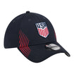 Adult New Era USMNT 39Thirty Active Navy Hat - Front View