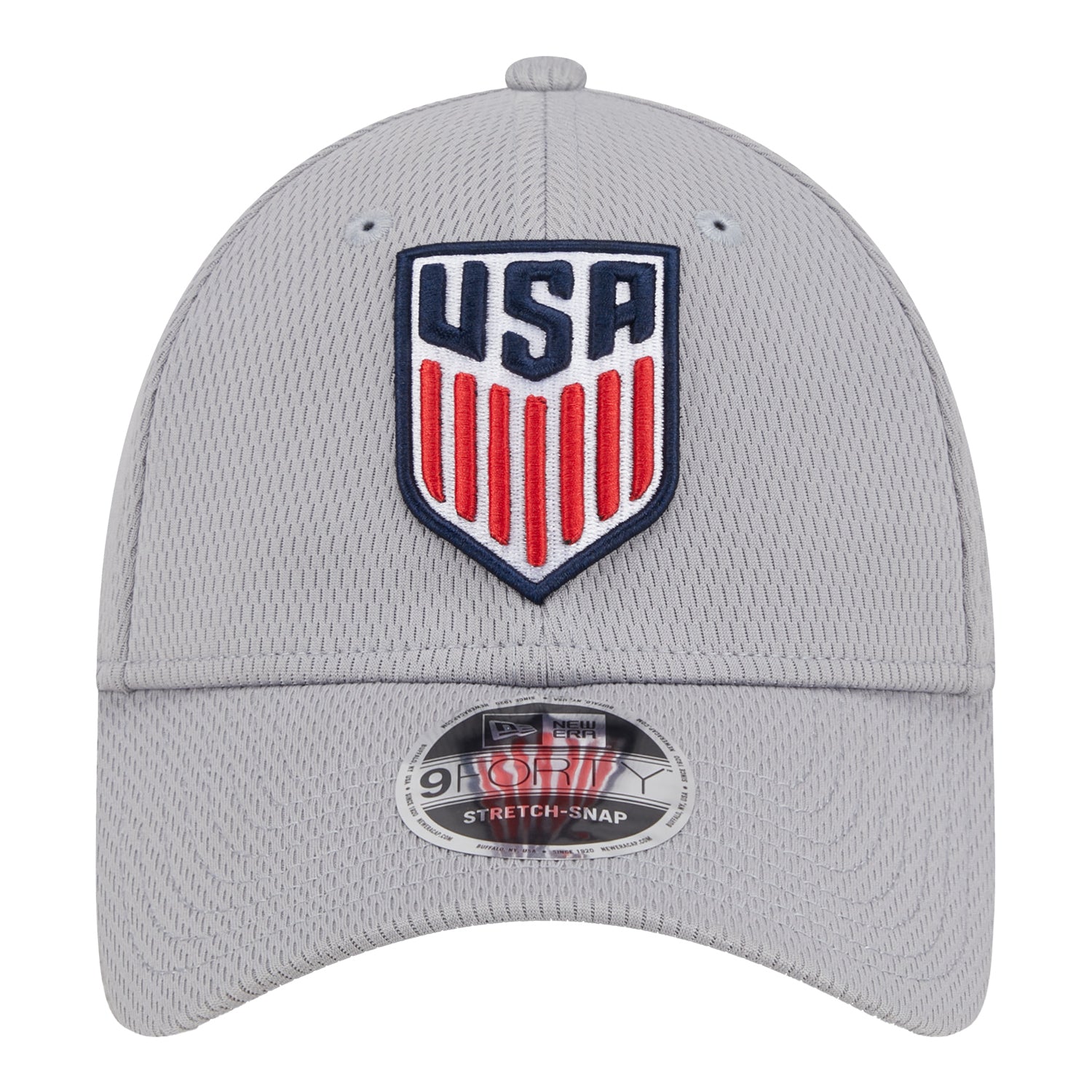 Adult New Era USMNT 9Forty Grey Hat - Front View