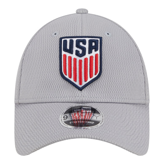 Adult New Era USMNT 9Forty Grey Hat - Front View