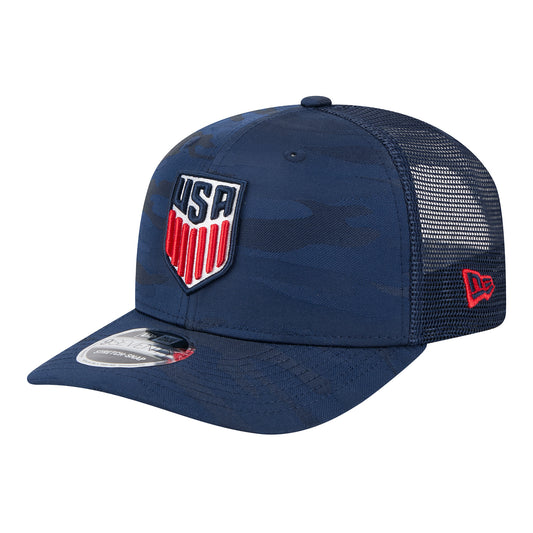 Adult New Era USMNT 9Seventy Camo Navy Trucker Hat