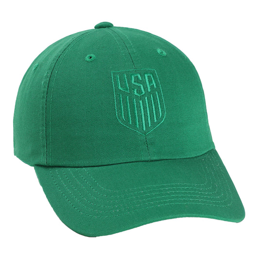 Adult USA St. Patrick's Day Green Tonal Hat - Front View