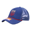 Adult Fan Ink USMNT Solar Navy Trucker Hat