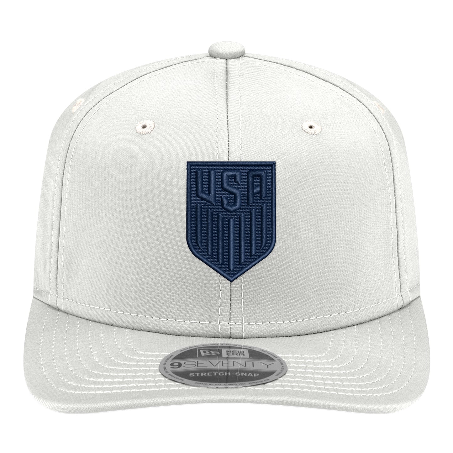 Adult New Era 9Seventy USMNT Navy Tonal Crest White Hat