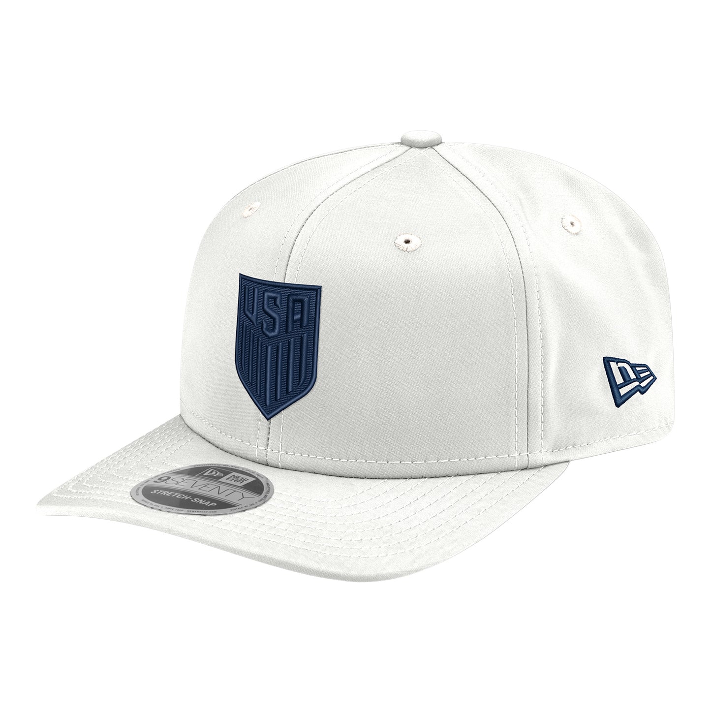 Adult New Era 9Seventy USMNT Navy Tonal Crest White Hat