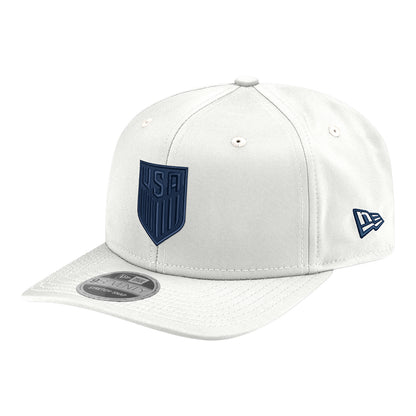 Adult New Era 9Seventy USMNT Navy Tonal Crest White Hat