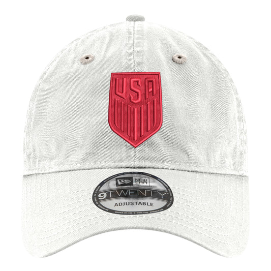 Adult New Era 9TwentyUSMNT Red Tonal Crest White Hat