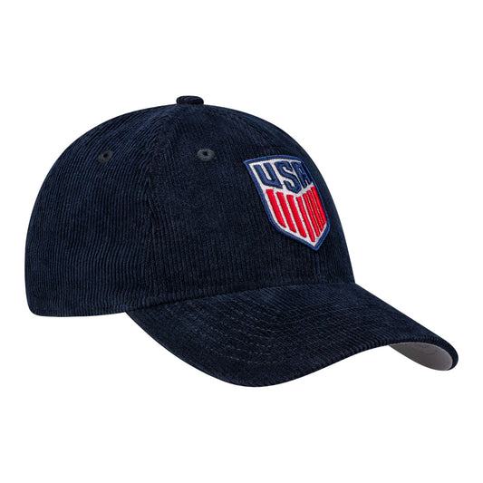 Adult USMNT New Era 9Twenty Navy Corduroy Hat