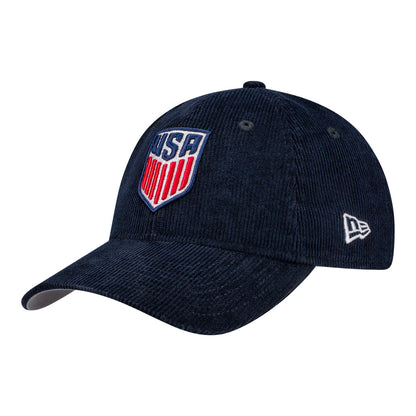Adult USMNT New Era 9Twenty Navy Corduroy Hat