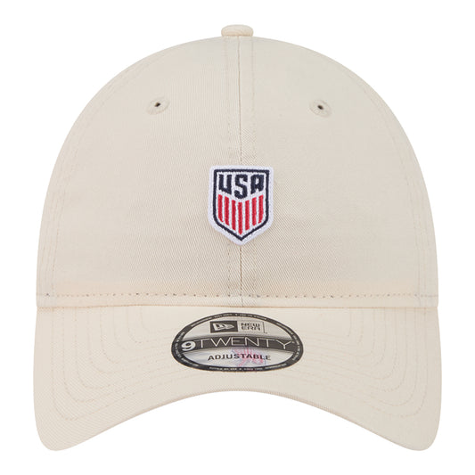 Adult New Era 9Twenty USMNT Micro Logo Natural Hat