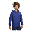 Men's Nike USMNT 2023 Splatter Blue Rain Jacket - Front View