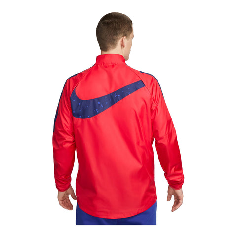 Men's Nike USMNT 2023 Splatter Swoosh Red Jacket - Back View