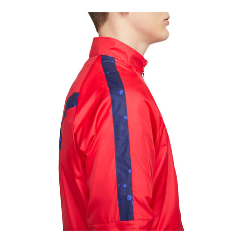 Men's Nike USMNT 2023 Splatter Swoosh Red Jacket - Side View